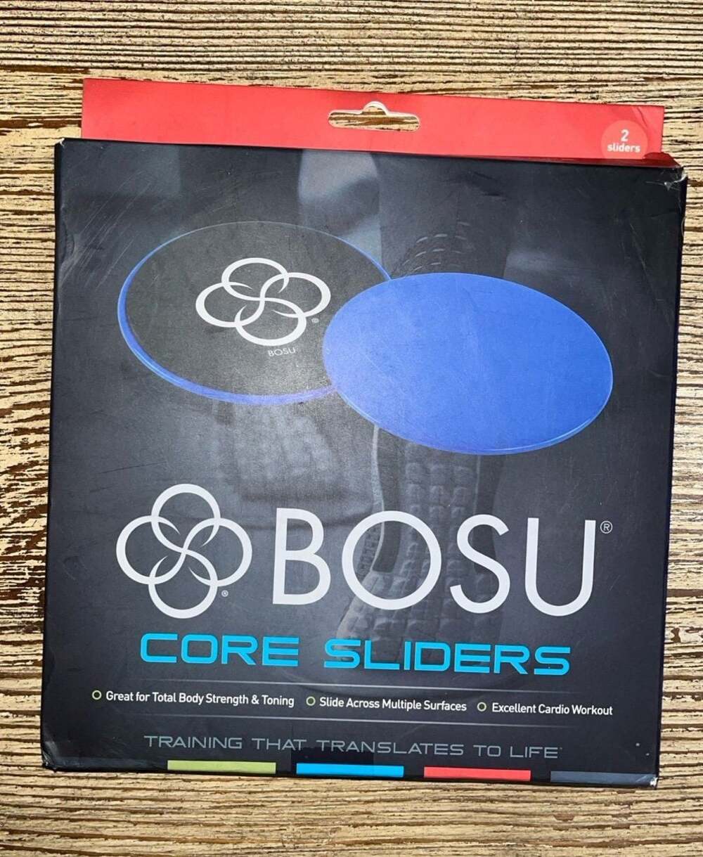 Bosu Core Sliders Set of 2 Blue New In Box Fitness Exercise Workout
